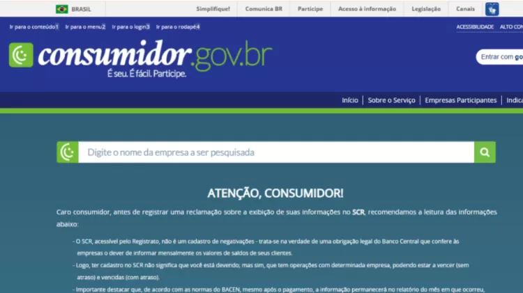 Acesse o site www.consumidor.gov.br