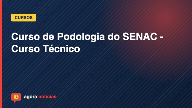 Capa do artigo: Curso de Podologia do SENAC - Curso Técnico